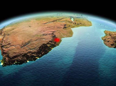 Svaziland Dünya 'da uzayda