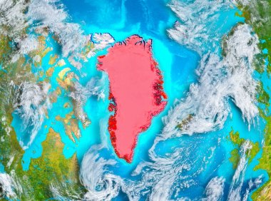 Grönland dünya üzerindeki kırmızı