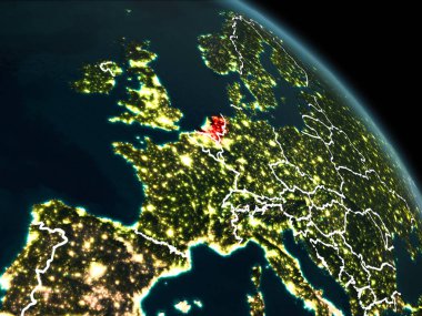 Hollanda gece kırmızı