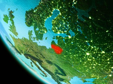 Litvanya kırmızı akşam