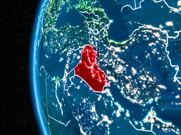 Irak gece yeryüzünde