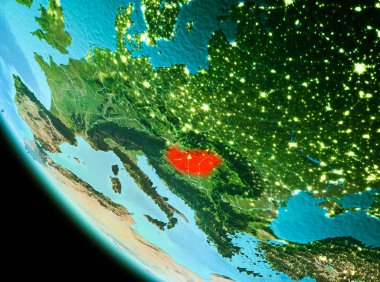 Macaristan kırmızı akşam