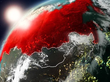 Planet Earth günbatımı Russia