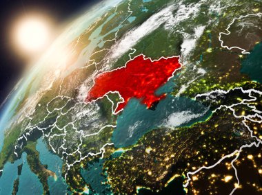 Ukrayna Planet Earth günbatımı