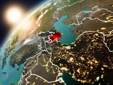 Azerbaycan Planet Earth günbatımı