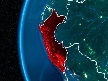 Peru gece yeryüzünde