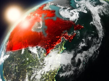 Planet Earth günbatımı içinde Kanada