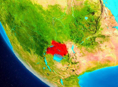 Uganda uzaydan Dünya üzerinde