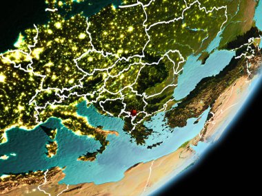 Kosova'nın yörünge görünümü