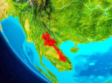 Laos uzaydan Dünya üzerinde