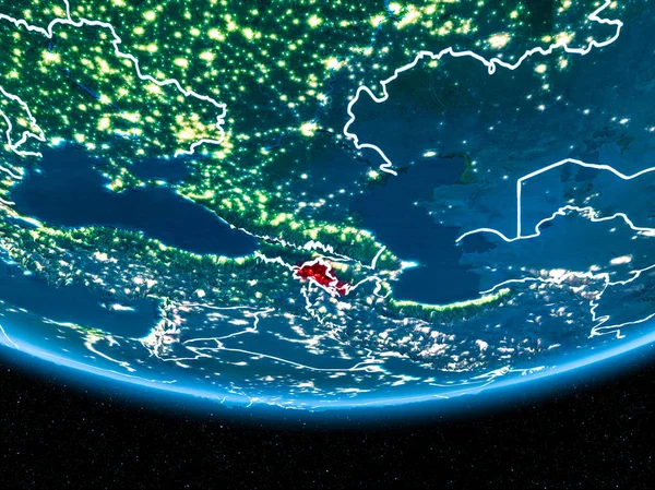 Ermenistan Planet Earth gece uzaydan