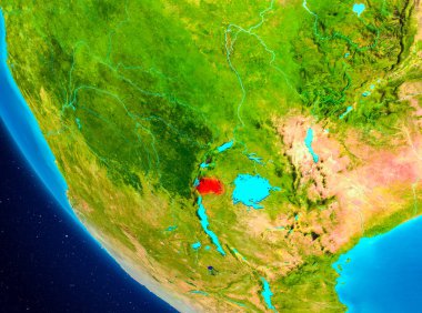 Ruanda uzaydan Dünya üzerinde