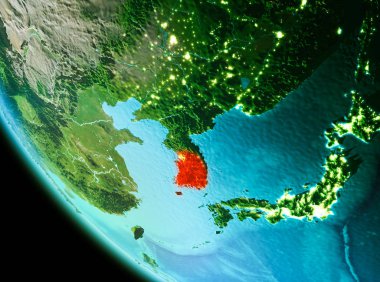 Güney Kore kırmızı akşam