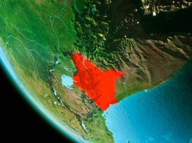 Kenya kırmızı akşam