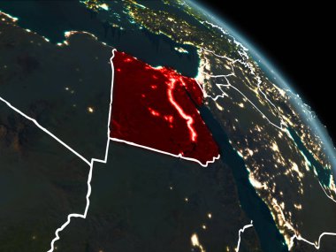 Mısır geceleri kırmızı