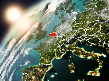 Planet Earth günbatımı, Belçika