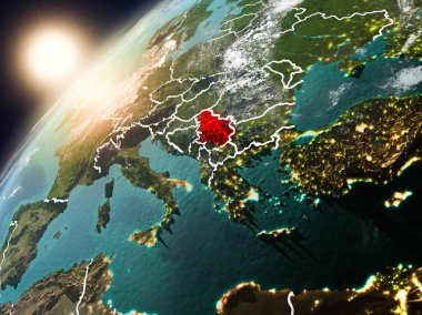 Sırbistan Planet Earth günbatımı