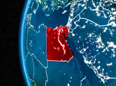 Mısır geceleri yeryüzünde