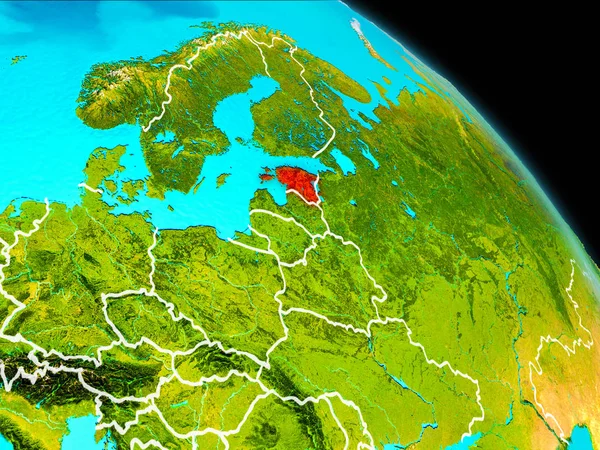 Estland op aarde — Stockfoto