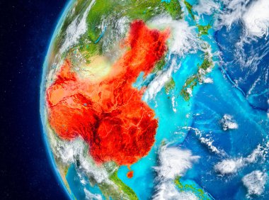 Çin dünya uzaydan '