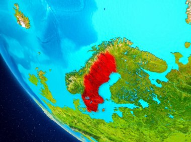 Uzaydan Dünya üzerinde İsveç