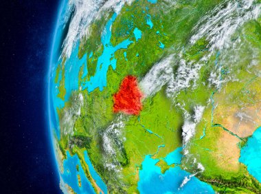 Uzaydan yeryüzündeki Beyaz Rusya