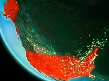 Kırmızı akşam ABD