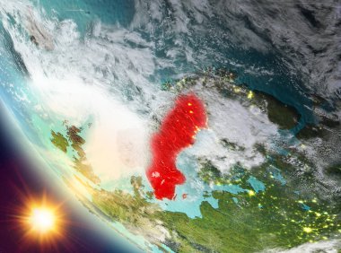 Günbatımı İsveç dünyadaki yukarıda