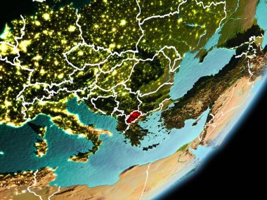 Makedonya'nın yörünge görünümü