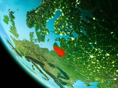 Litvanya kırmızı akşam