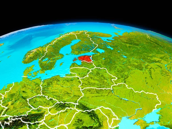 Estónia em vermelho — Fotografia de Stock