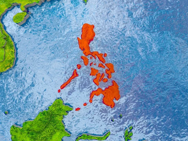 O mapa de filipinas — Fotografia de Stock