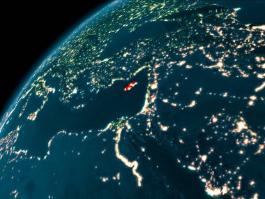 Dünya üzerinde gece Kıbrıs