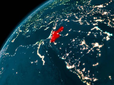 Dünya üzerinde gece Jordan