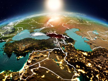 Sunrise yörüngeden Georgia