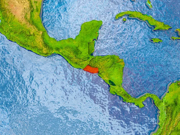 Mapa Salwadoru — Zdjęcie stockowe