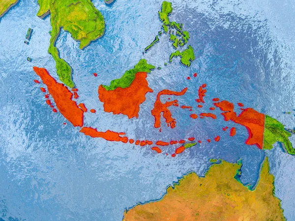 Carte de l'indonésie — Photo