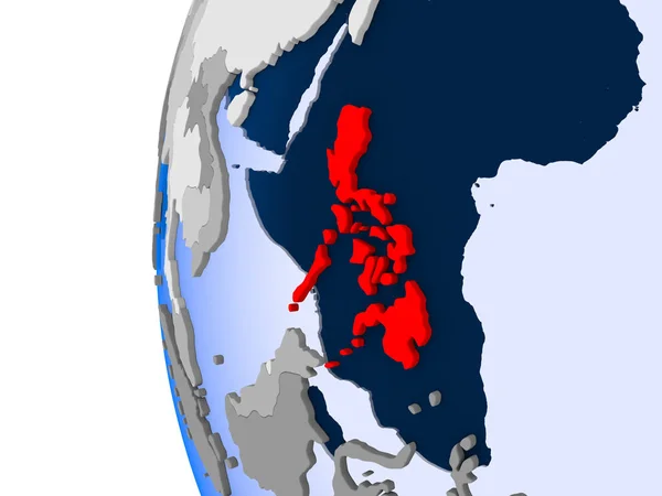 Mapa das Filipinas no mundo político — Fotografia de Stock