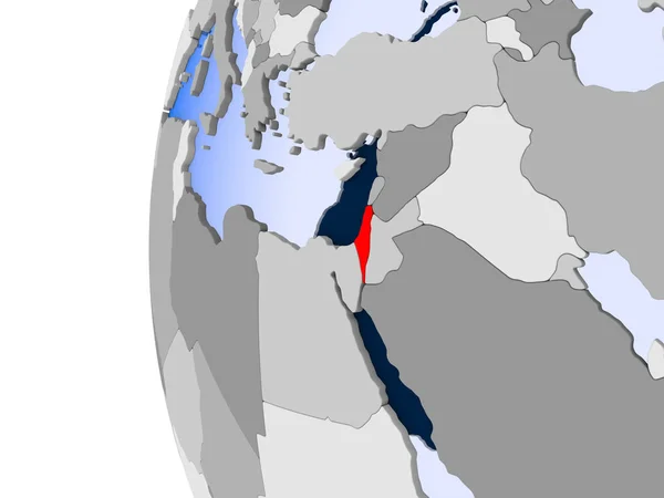 Mappa di Israele sul globo politico — Foto Stock