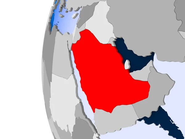 サウジアラビアの政治世界地図 — ストック写真