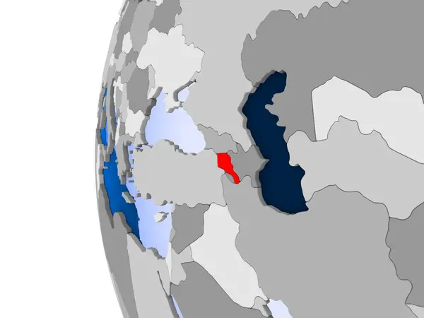 Карта Армении по политическому миру — стоковое фото