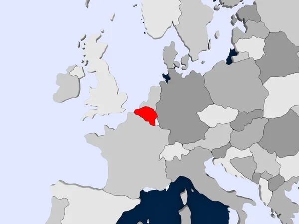 Карта Бельгии — стоковое фото