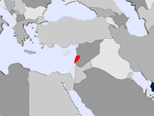 Mapa Libanonu — Stock fotografie