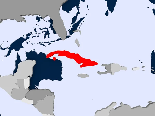 El mapa de Cuba —  Fotos de Stock