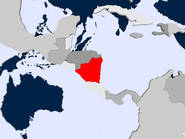Карта Никарагуа — стоковое фото