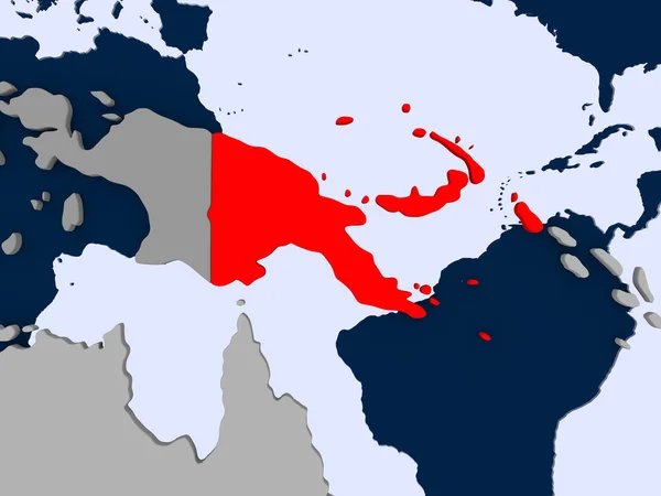Pápua Új-Guinea térképe — Stock Fotó