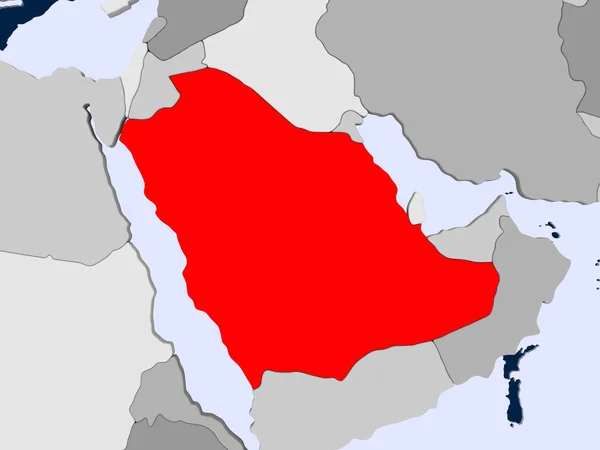 La mappa di Arabia Saudita — Foto Stock