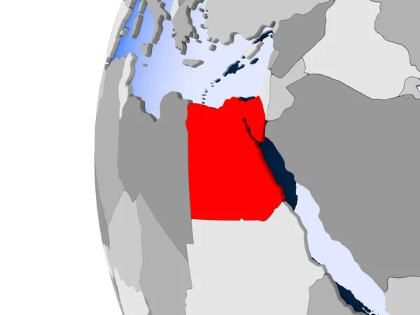 Mapa Egypta na politické globe — Stock fotografie