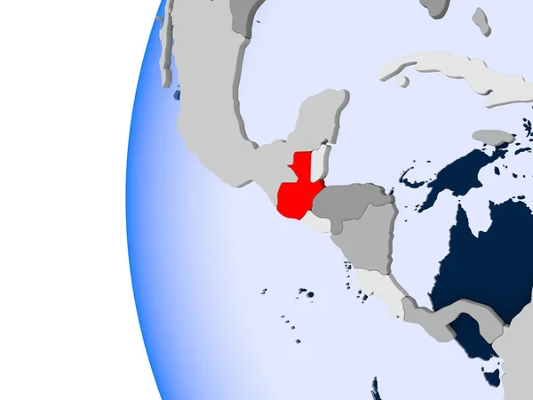Mappa del Guatemala sul globo politico — Foto Stock