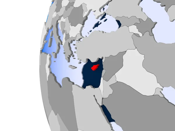 Mapa Kypru na politické globe — Stock fotografie
